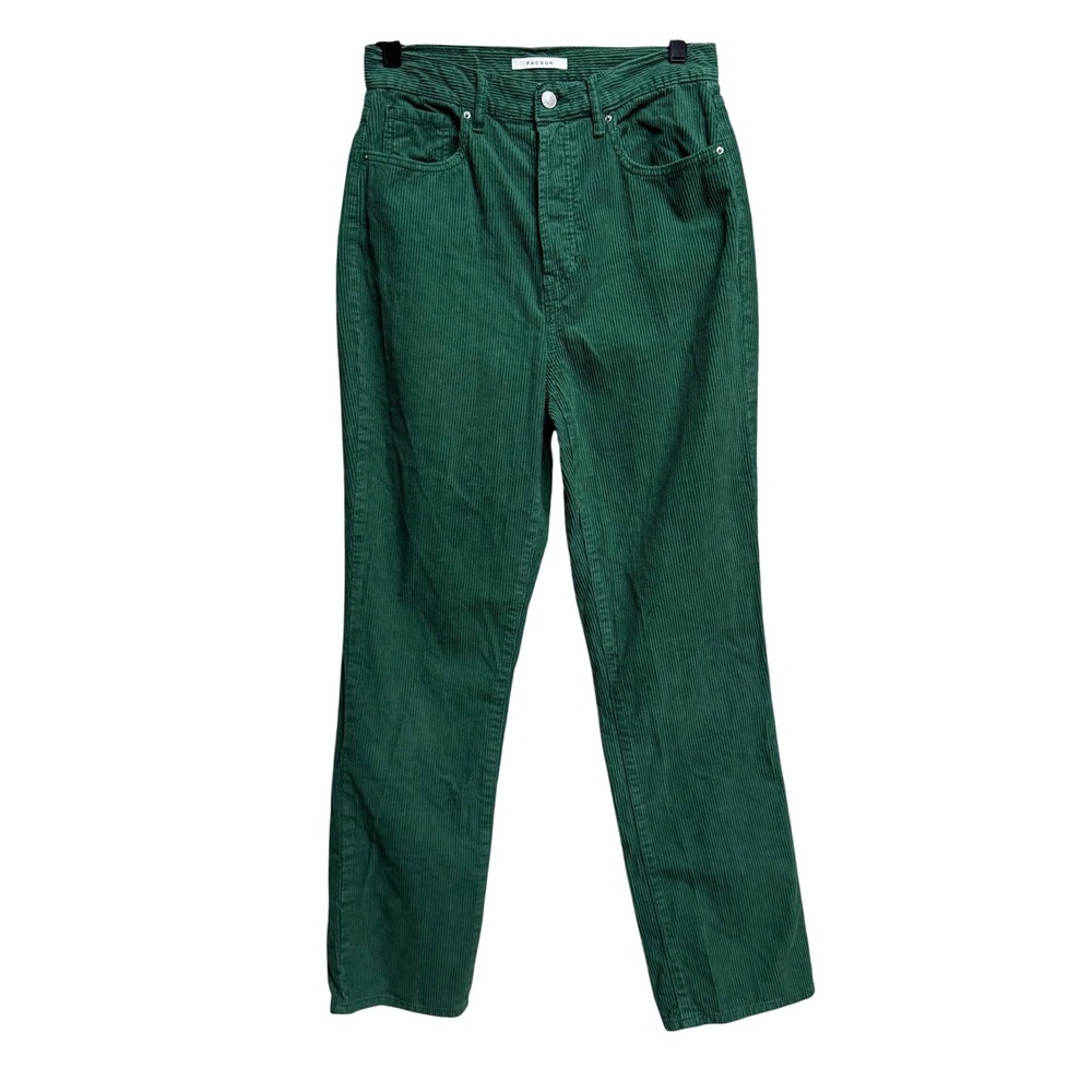 Pacsun Corduroy Dad Jean‎ High Rise Green Pants 28x29 Goblincore 90s Y2K
